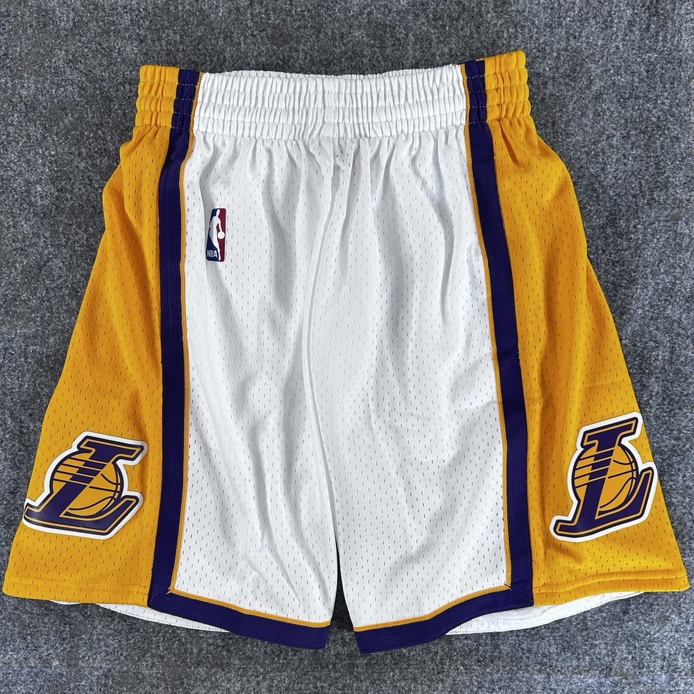 Mens Mitchell & Ness NBA Swingman Shorts Los Angeles Lakers 2009 Size S White